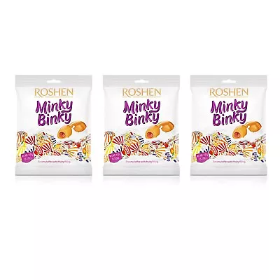 ROSHEN Minky Binky Toffee Candy With Jelly Filling 185g 3pk - Made In Ukraine • $15.99