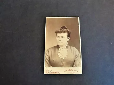 $9.22 • Buy 1870’s-Elegant Victorian Lady-CDV Photo Sepia - Plummer Studio-Wheeling, W. Va. 