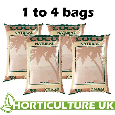 Canna Coco Natural 50 Litres Growing Medium Bag Media Soil Potting **MULTIBUY** • £19.99