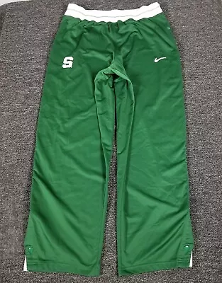 Michigan State Pants Mens 2XL Green Nike Tearaway Spartan Basketball Practice • $37.99