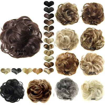 Womens Girls Messy Hair Scrunchie Natural Easy Bun Hair Piece Up Do Extension UK • £4.99