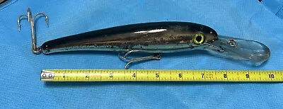 Vintage Mann Magnum S-18+ Lure Black Gold Deep Diving Saltwater Trolling • $13.50