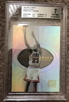 Micheal Jordan 1997 - 1998 Z-Force Quick Strike (5) Beckett Graded 7 • $151.88