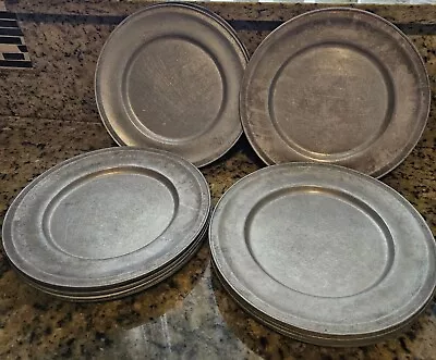 Pewter Chargers Set (12) Vintage Wilton Armetale RWP Dinner Plates Approx 11” • $125