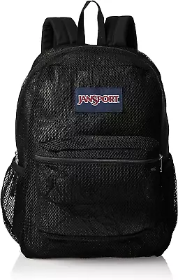 Eco Mesh Backpack Black 17” X 12.5” X 6” - Semi-Transparent Bookbag For Adults  • $84.14