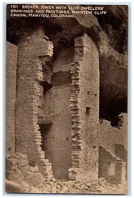 C1910's Broken Tower Cliff Dwellers Drawings Paintings Manitou Colorado Postcard • $14.98