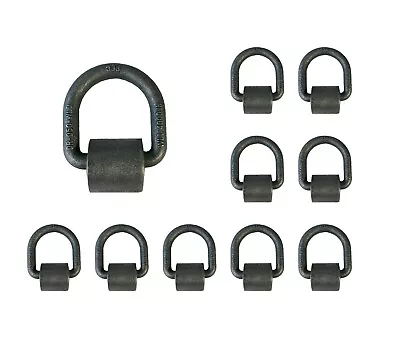 10 Pack Heavy Duty 1/2  Weld-On D Ring Flatbed Truck Trailer Cargo Tie Down Ring • $35.85