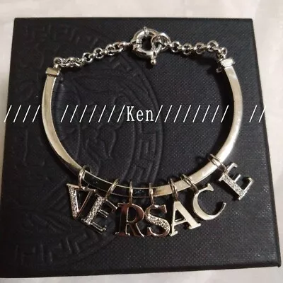 VERSACE GIANNI VERSACE Bracelet Bangle AUTH MEDUSA Vintage 18cm Logo Rare STONE • $438.99