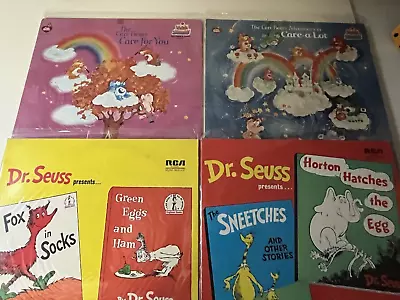 RARE Vintage Care Bear/Dr. Seuss Children's LP Vinyl Record Lot Of (4)! • $17.90