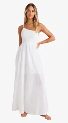 Brand New + Tag Billabong Womens Size 12 / Large Warmer Days Maxi Dress White • $47.95