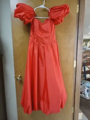 Vintage 80's Alyce Designs Red Ball Gown Size 14 • $90