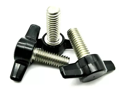 3/8  Thumb Screws  Tee Wing Knob  818 SS  Red Or Black  Various Package Sizes • $19.70