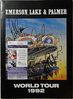 Signed Elp Emerson Lake & Palmer Autographed '92 Tour Program Jsa # P87409 • $650