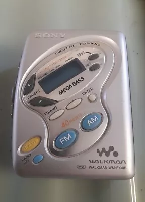 Sony Walkman WM-FX481 Portable Cassette Player - AM/FM Personal Stereo Mega Bass • £24.99
