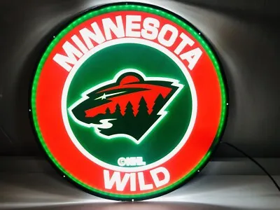 Minnesota Wild 3D LED 20 X20  Neon Sign Lamp Light Hanging Nightlight Decor EY • $149.99