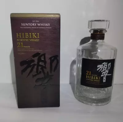 Suntory Whiskey HIBIKI 21 Year Bottle (empty) With Original BOX From Japan • $168.08