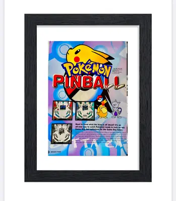 Vintage Framed Print Ad Wall Art 11x14 Nintendo Gameboy Color Pokemon Pinball • £57.84