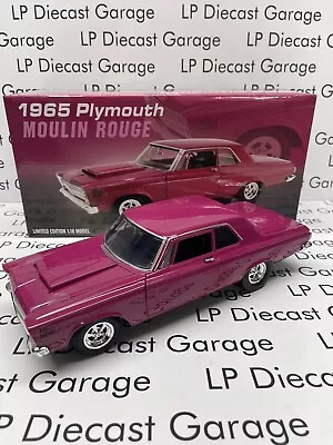 ACME 1965 Plymouth Moulin Rouge Pink 1:18 Diecast A1806510 Only 264pc Made NEW • $139.99