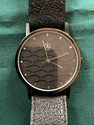 Mercedes Quartz Watch. On Leather Strap. Working. Rare. • £36