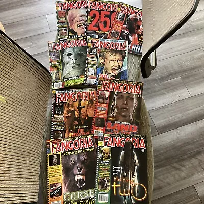 Lot Of 9 FANGORIA MAGAZINES HORROR  GORE ! Early Editions. Good Conditions • $35