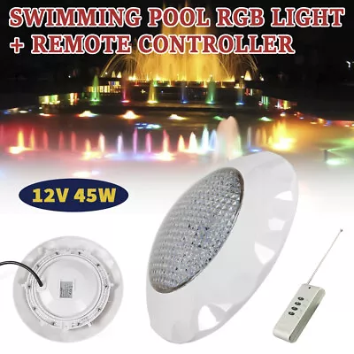 45W RGB Swimming LED Pool Lights Underwater Light IP68 Waterproof Garden Spa • $49