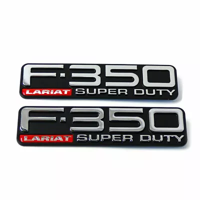 2Pc New For 99-04 F350 LARIAT SUPER DUTY Fender Emblem Badge F81Z-16720-XA • $35.55