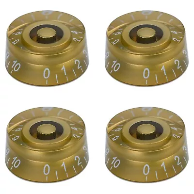 4x Electric Guitar Bass Speed Volume Tone Control Knobs Fit Les Paul Guitar Gold • $4.99