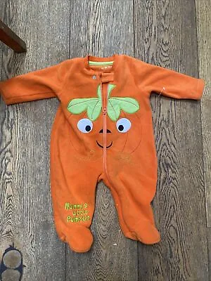 Nutmeg Pumpkin All In One Suit Baby Gro Outfit  0-3m Halloween Costume • £5