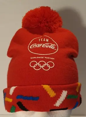 Team Coca-Cola Olympic Games Worldwide Partner Beanie Hat Red One Size Fits All • £13.25