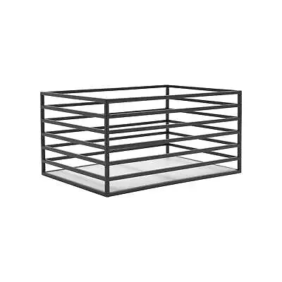 Ribbed Metal Storage Basket Matte Black • $16.17