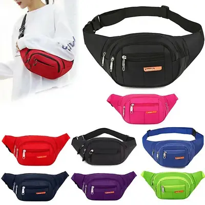 Men Women Fanny Pack Belt Waist Bag Cross Body Sling Shoulder Travel Sport Pouch • $6.11