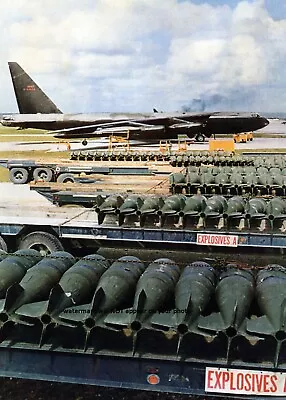 Vietnam War B-52 Bomber PHOTO US Air Force Stratofortress M117 Demolition Bombs • $5.68