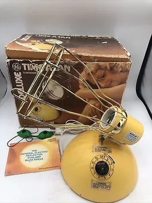 Deluxe Time A Tan Model RSK6 Vintage SUN LAMP 1984 General Electric  - No Bulb • $22.88