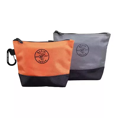  Klein Tools 9 In. Stand-Up Zipper Tool Bag Multi-Colored (2-Pack) • $19.99