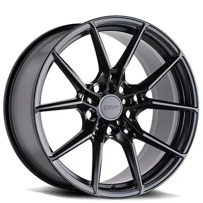 18x8  Staggered TSW Wheels Neptune Semi Gloss Black Rotary Forged Rims • $1344