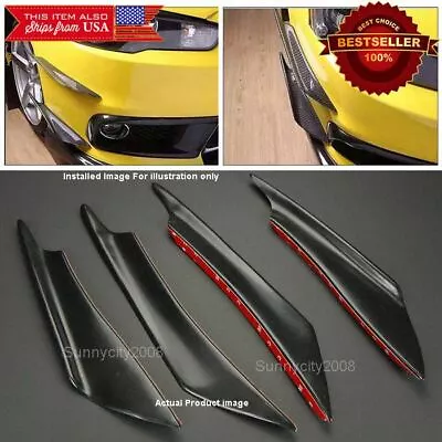 4 Pcs Black Bumper Canard Wing Splitter Fin Spoiler Diffuser For Subaru Mazda • $16.11