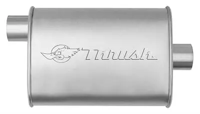 Walker Exhaust Muffler Hush Super Turbo 2 1/2 Inlet/2 1/2 Outlet Steel Ea. 17633 • $47.99