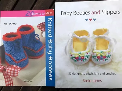 20 Knitted Baby Bootees Val Pierce & Baby Booties & Slippers Susie Johns Crochet • £4