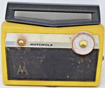 Vintage Motorola Tube Radio Parts Only With Handle Collectible Yellow And Black • $49.99