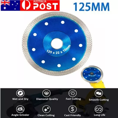 5inch 125mm Angle Grinder Disc Thin Diamond Dry Cutting For Porcelain Tile Turbo • $14.89