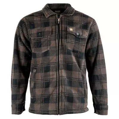 Jack Pyke Tundra Shirt Brown Zipped Check Sherpa Fleece Lining Hunting Shooting • £26.50