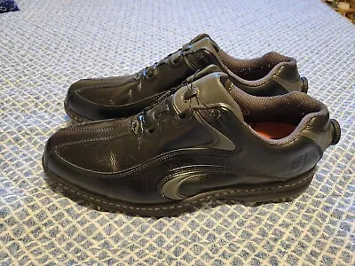 Footjoy Contour Series Black Leather Golf Shoes 12 Wide BOA  • $40