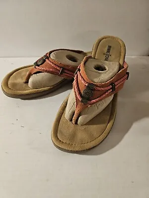 Minnetonka Moccasins Slip-On Salmon Leather Sandals Size 9 • $19.99