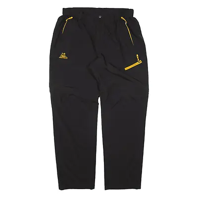 OUTDOOR SPORT Cargo Zip-off Trousers Black Loose Straight Mens W33 L31 • £13.99