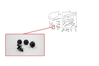 4 Black Door Panel Clips! For 2007-2021 Toyota Tundra 2008-19 Sequoia Sr5 Etc • $8.95