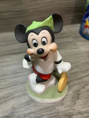 Vintage Disney Mickey Mouse Tennis Player Porcelain Ceramic Figure 4  MINT  • $8.90