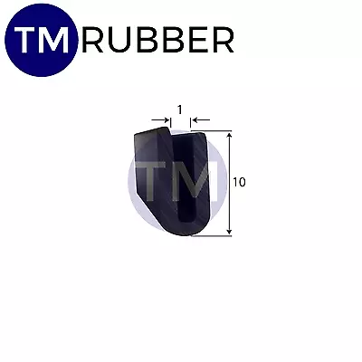 Rubber Edge Trim Edging Edge Protector U Channel U Shape Suits 1mm Edge P/m U723 • $4.20