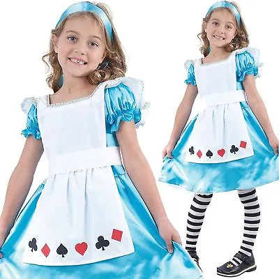 £11.49 • Buy Girls Fairytale Alice Wonderland Costume Fancy Dress Book Week Child Kids Outfit