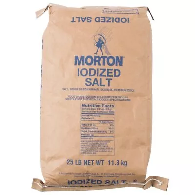 Morton Table Salt Iodized 25 Pound • $37.99