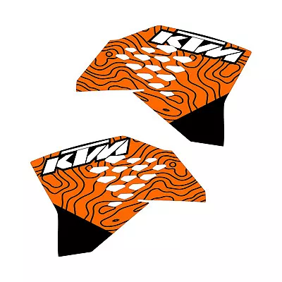 KTM 125-450 2008-2010 Graphics Topo Black Orange Bg Free Shipping!!! 25mil Thick • $60